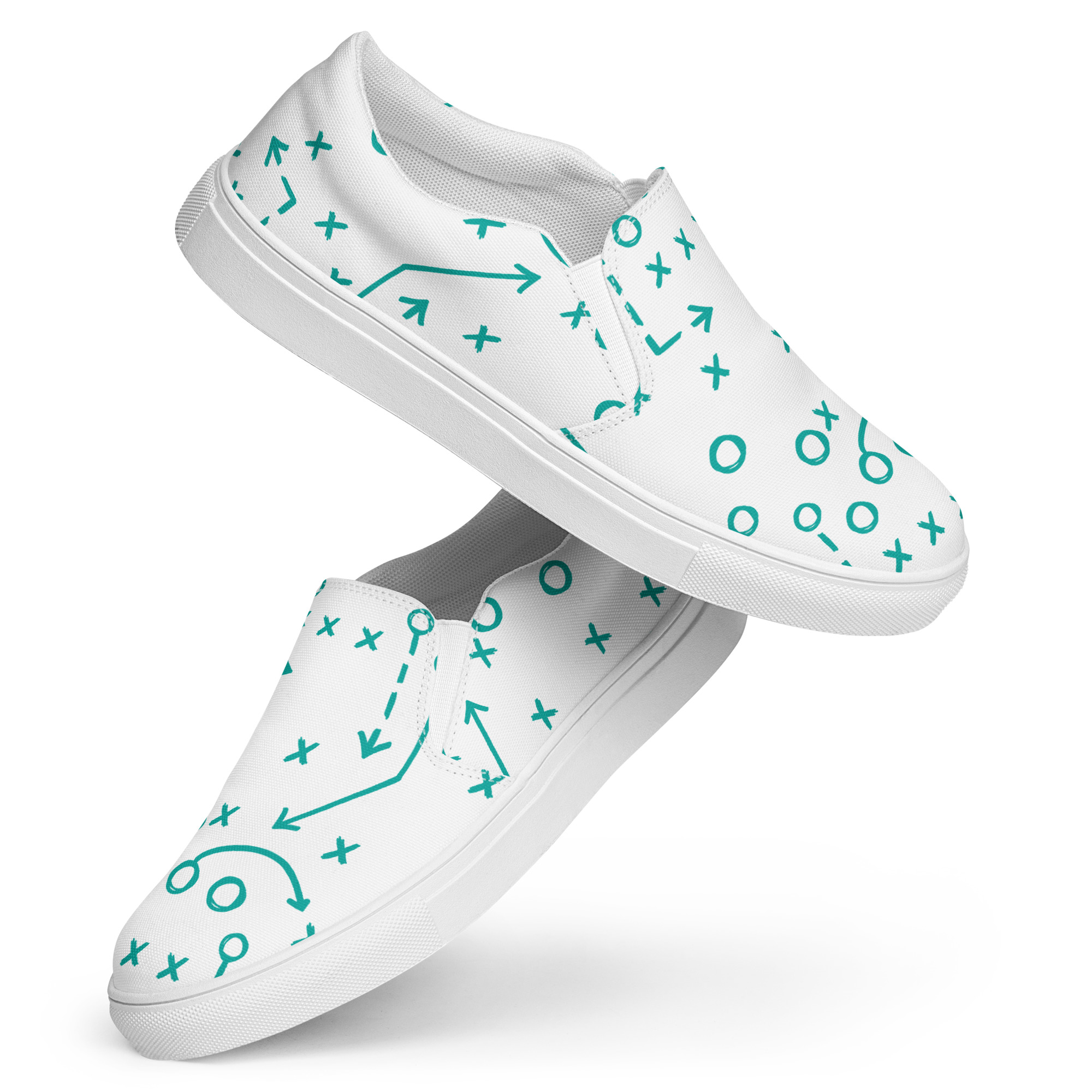 WHITE PLAYS Men’s slip-on canvas shoes — Front