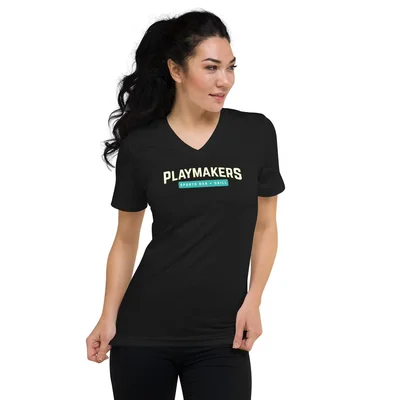 LADIES PMBG Short Sleeve V-Neck T-Shirt — Front