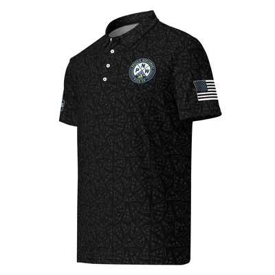 PNW-Pies-Black-Men’s slim fit polo — Front / left