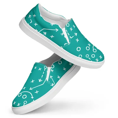 TEAL PLAYS Men’s slip-on canvas shoes — Front