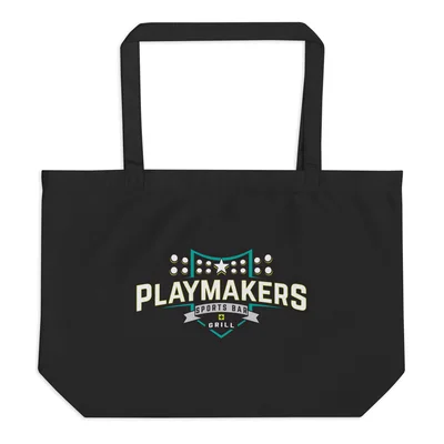 PLAYMAKERS Large organic tote bag — Front