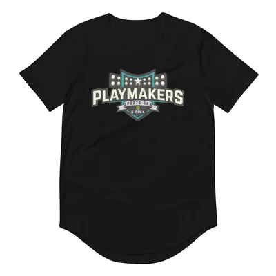 PLAYMAKERS Men's Curved Hem T-Shirt — Front