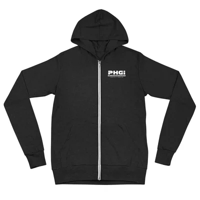 PHGI-Unisex zip hoodie — Front
