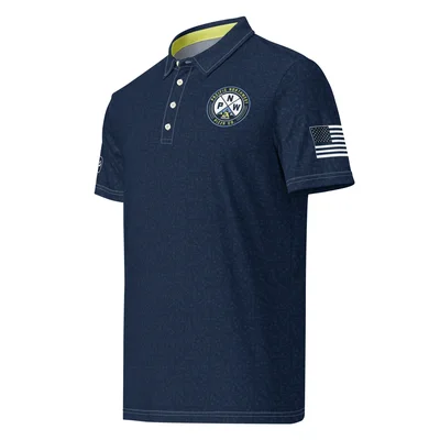 PNW- Pizzas Men’s slim fit polo — Front / left