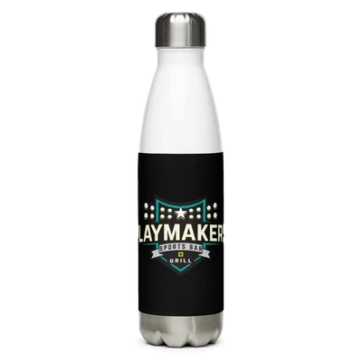 PLAYMAKERS Stainless Steel Water Bottle — Front