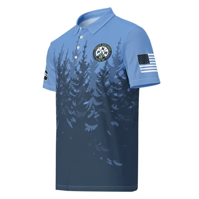 PNW-TREE Men’s slim fit polo — Front / left