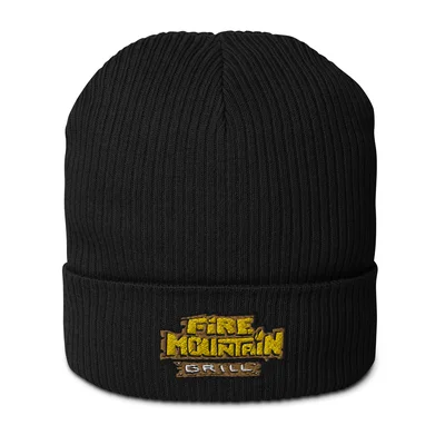 FMG Organic ribbed beanie — Front